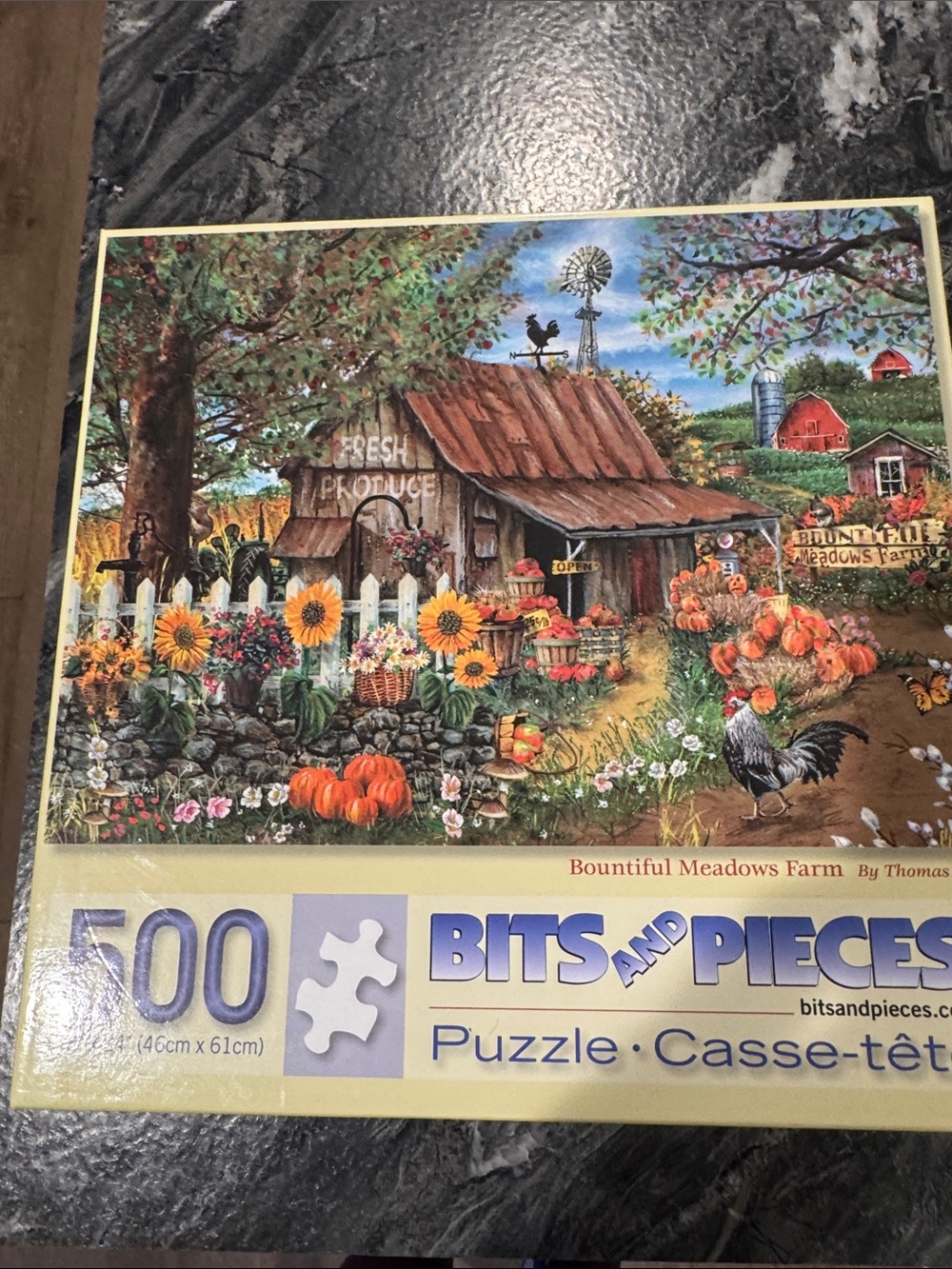 Bits and Pieces Bountiful Meadows Farm 500-Piece Puzzle - Multicolor